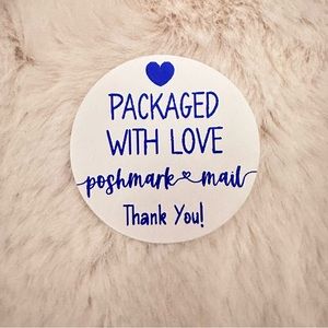100pc PACKAGED WITH LOVE Packing Stickers